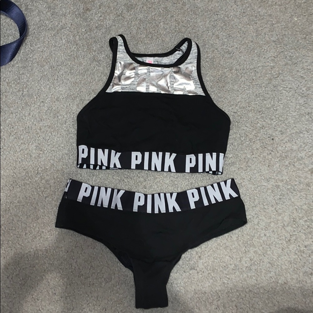 PINK bralette and underwear set